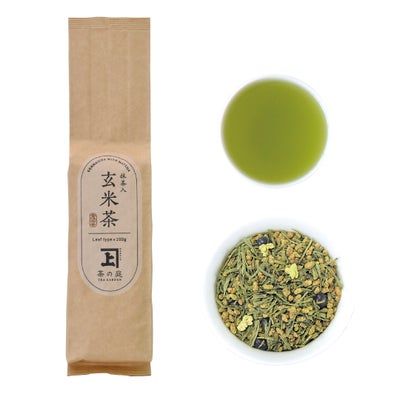 茶の庭 かねじょう 抹茶入り玄米茶 リーフ 200g