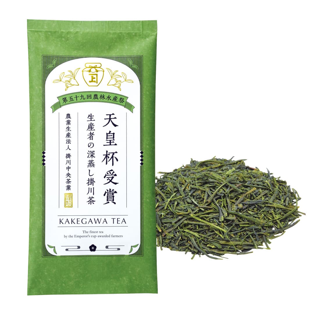 天皇杯受賞 生産者の深蒸し掛川茶 80g | 茶の庭オンラインショップ
