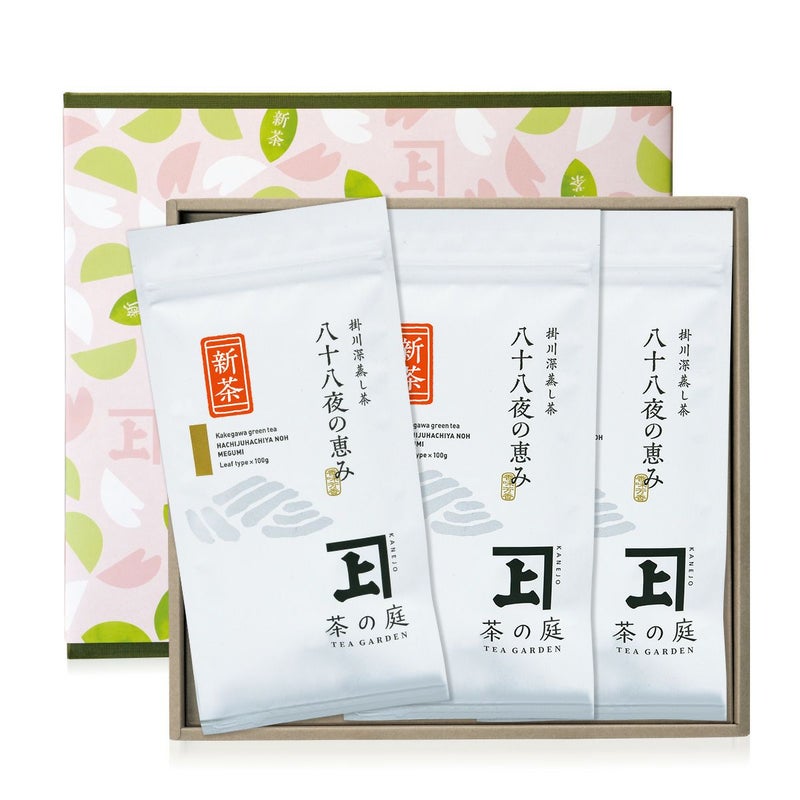 【2026新茶】【化粧箱入り】 八十八夜の恵み100g袋×3本