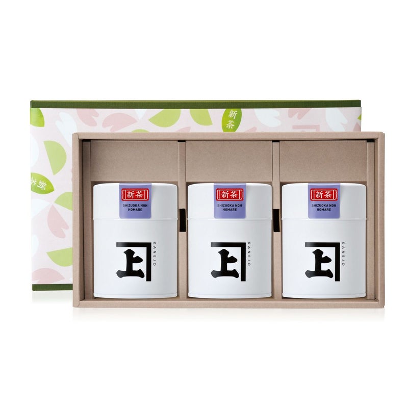 【2026新茶】【化粧箱入り】新茶 静岡の誉100g缶×3本
