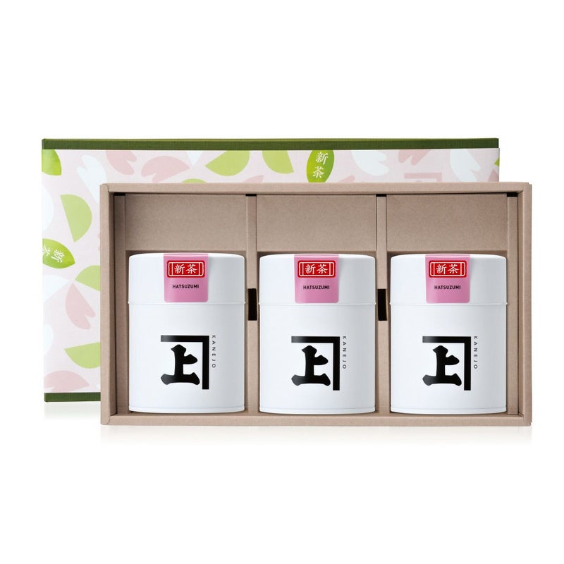【2026新茶】【化粧箱入り】新茶 初摘み100g缶×3本